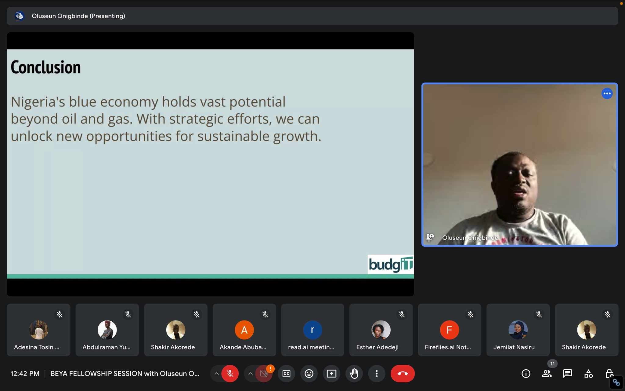 Oluseun Onigbinde — conclusion session