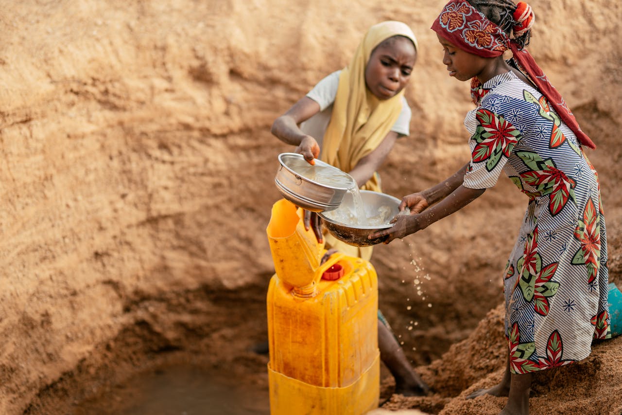 Children collecting water in Northern Nigeria